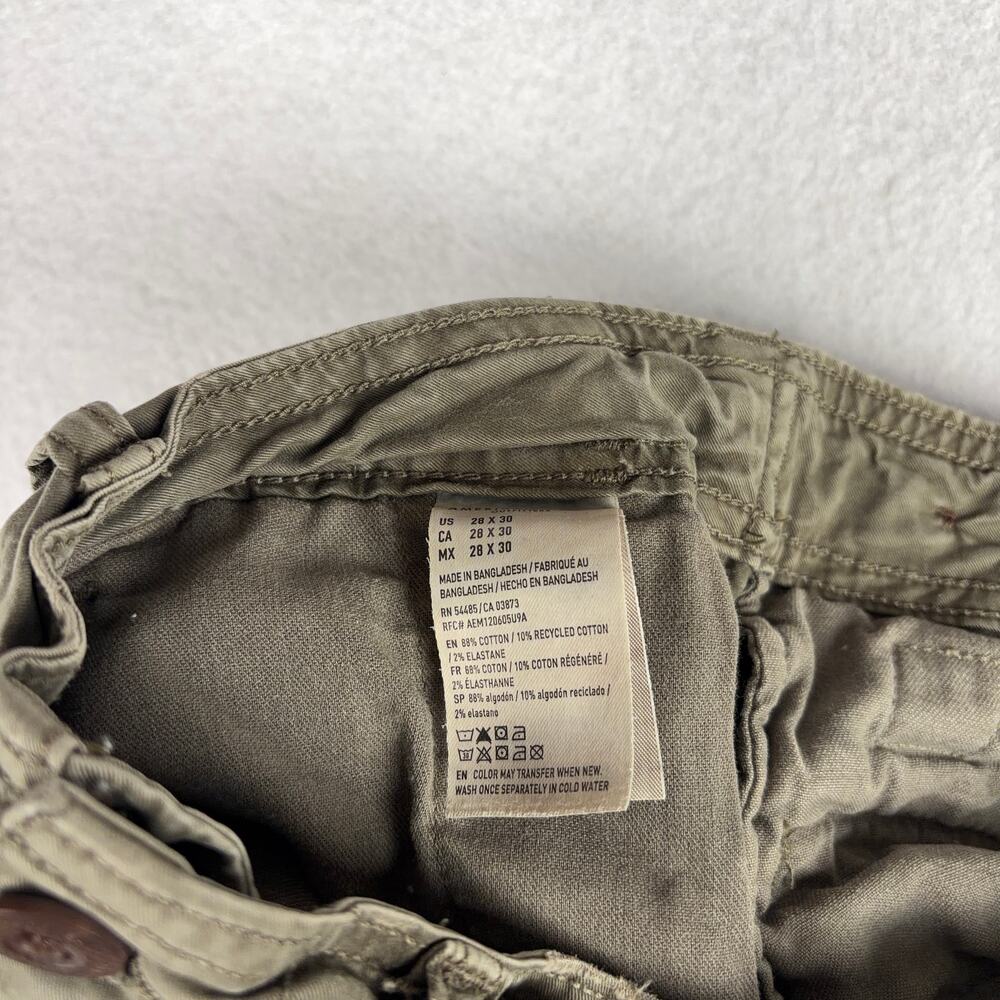 American Eagle Cargo Pants Men's 28x30 Green Utility Gorpcore Outdoor Streetwear - Picture 3 of 9
